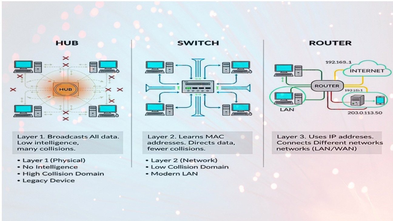 IT Networking Fundamentals: Comparison of Active Network Devices