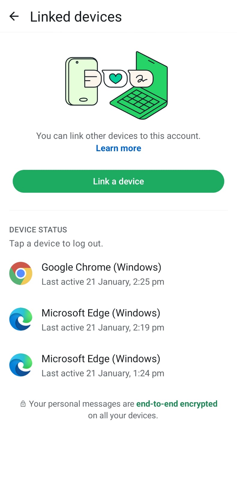WhatsApp Linked Devices Connection Progress