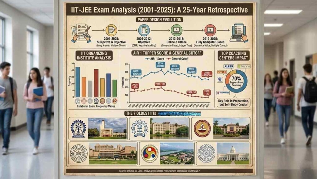 IIT-JEE Topper Lists (2001-2025): Marks, Cutoffs, and IIT Organizer Analysis