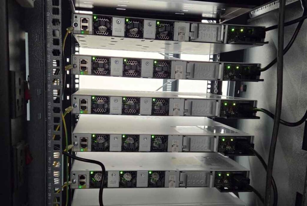 Network device connected with power