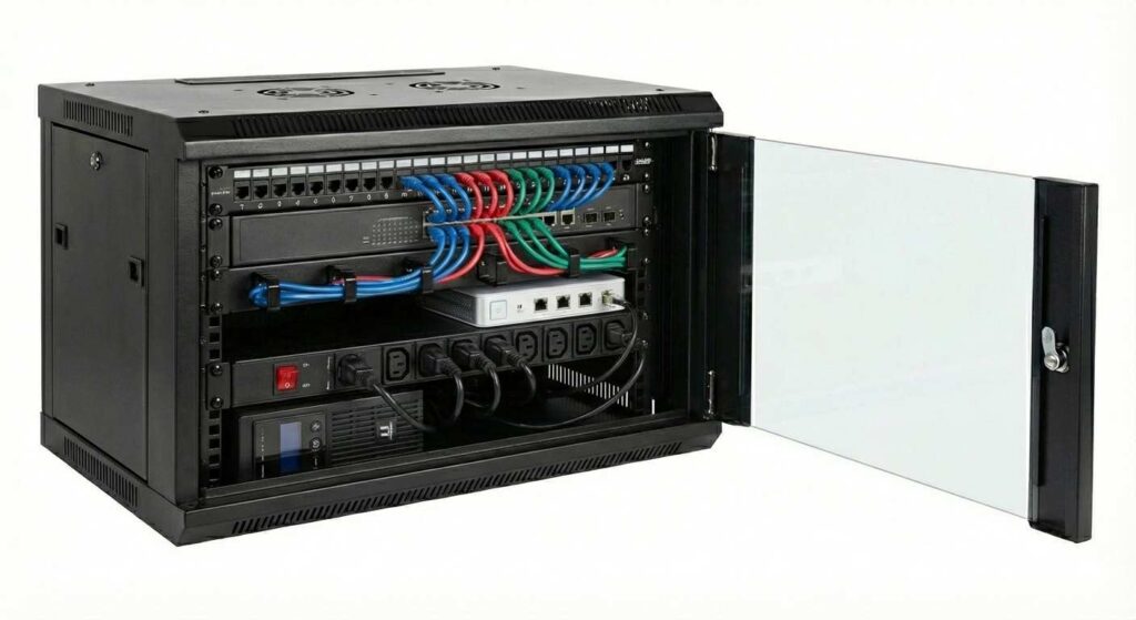 How to Install and Connect a Small Business Network Set Up 4 network rack power and pdu connection