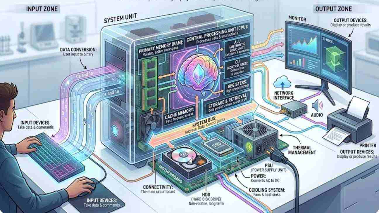 Home 4 Computer Hardware Perform Essential Functions and Concept