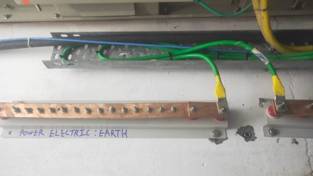 earthing bus bar connection 